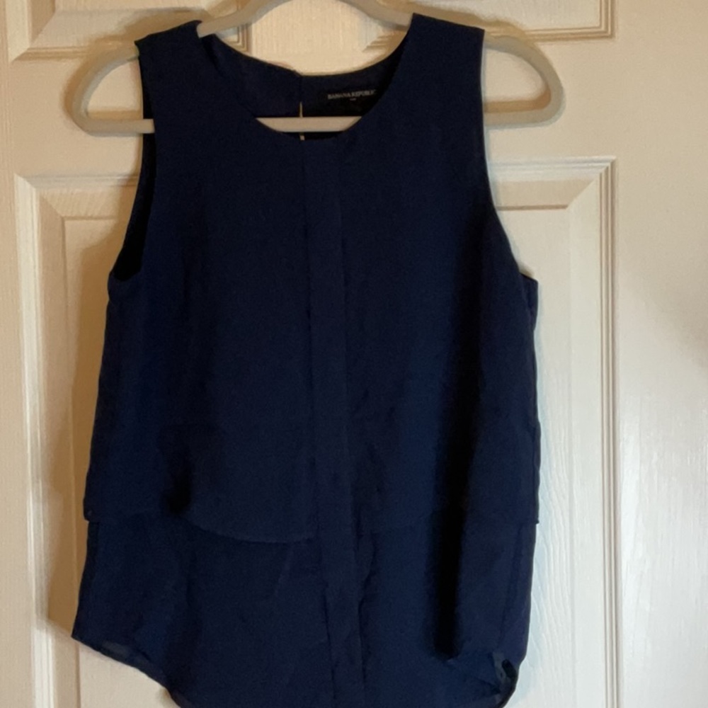 Banana Republic Navy Sleeveless Top